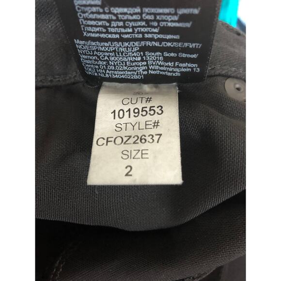 New NYDJ CURVES 360 Slim Straight Leg Ankle Jeans Black 2 Women's - Picture 7 of 7